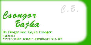 csongor bajka business card